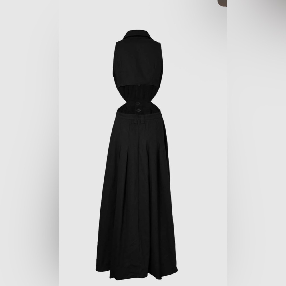 URBAN REVIVO Chic Black Maxi Dress for Women Size 4 / S - Picture 2 of 7